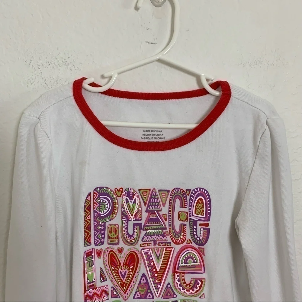American Girl Christmas Pajama Set Cotton Long Sleeve Girls Size 10
